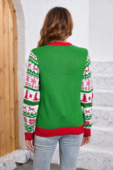 LUBOT 2024 Ugly Christmas Sweaters for Women Pullover Sweaters Gingerman Green Cats