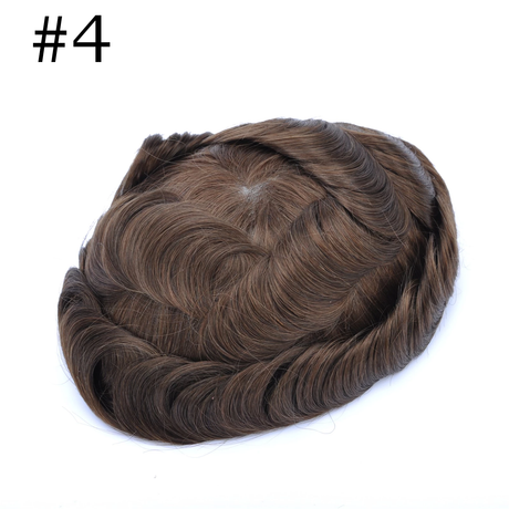 GEX Mens Toupee Hairpiece SWISS LACE Hair Systems Bleached Knots