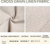 GEX Custom Couch Cross Grain Linen Cushions for Bench Cushion Foam