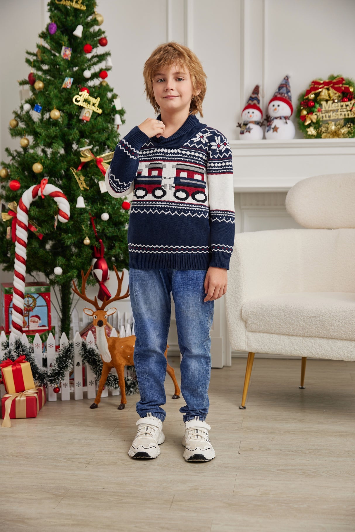 LUBOT 2024 Christmas Sweater for Children