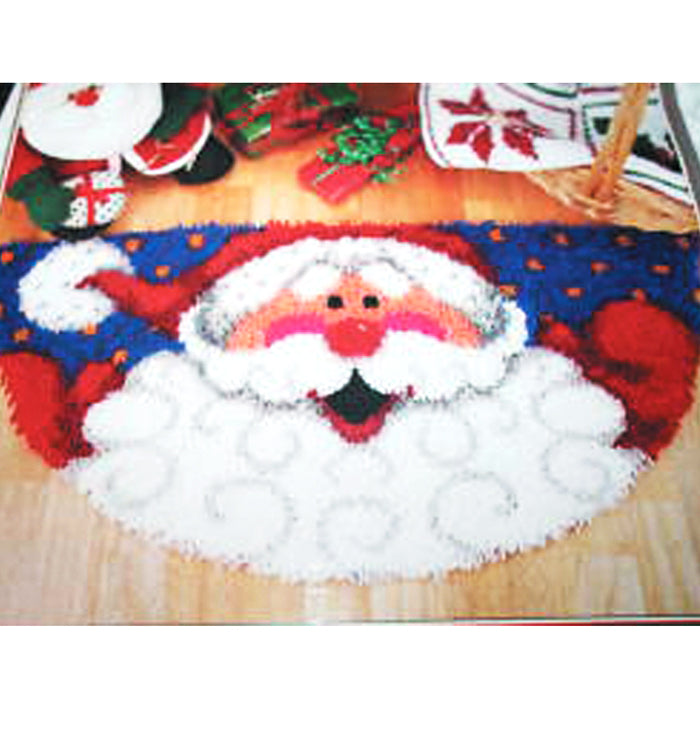 Hand made Latch Hook retailer Rug Santa Claus Christmas