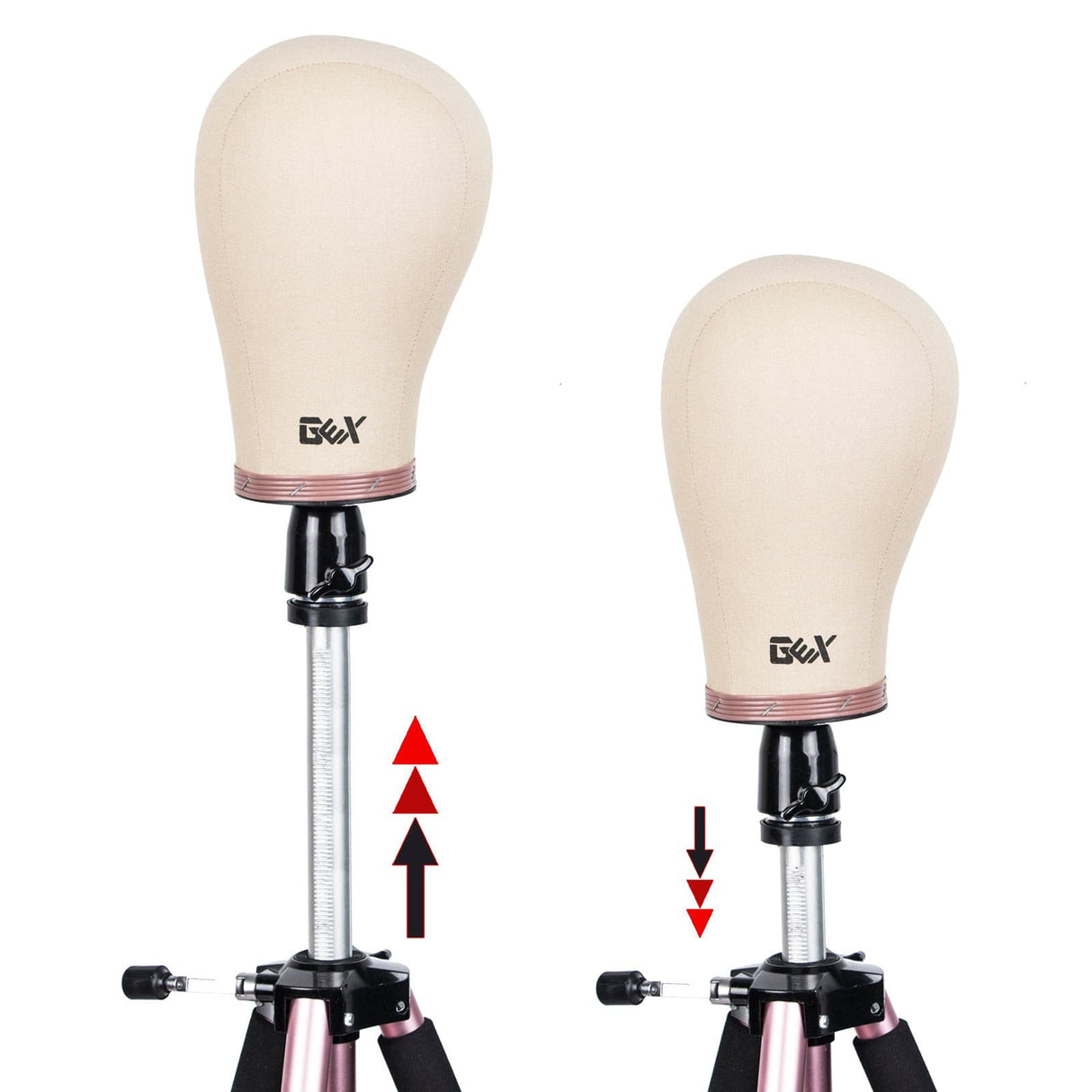 Canvas Wig Head Stand Holder, Mannequin Head Tripod Stand