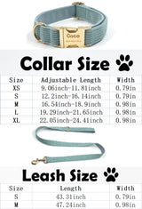 GEX Personalized Adjustable Velvet Dog Collar with Engraved Pet Name - GexWorldwide