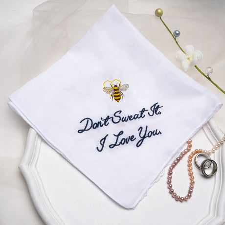 GEX Personalized Embroidered Cotton Wedding Handkerchief - GexWorldwide