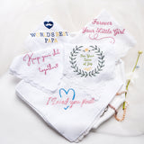 GEX Personalized Embroidered Cotton Wedding Handkerchief - GexWorldwide